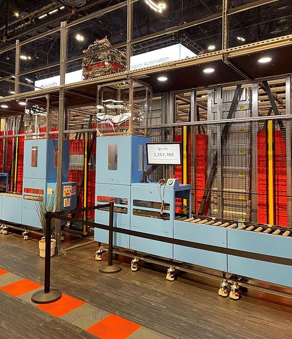 OCADO automated warehouse floor